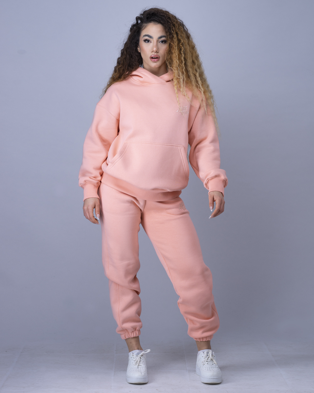 Peach Oversized Ženski Komplet Trenerki