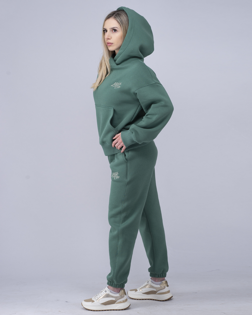 Green Oversized Ženski Komplet Trenerki