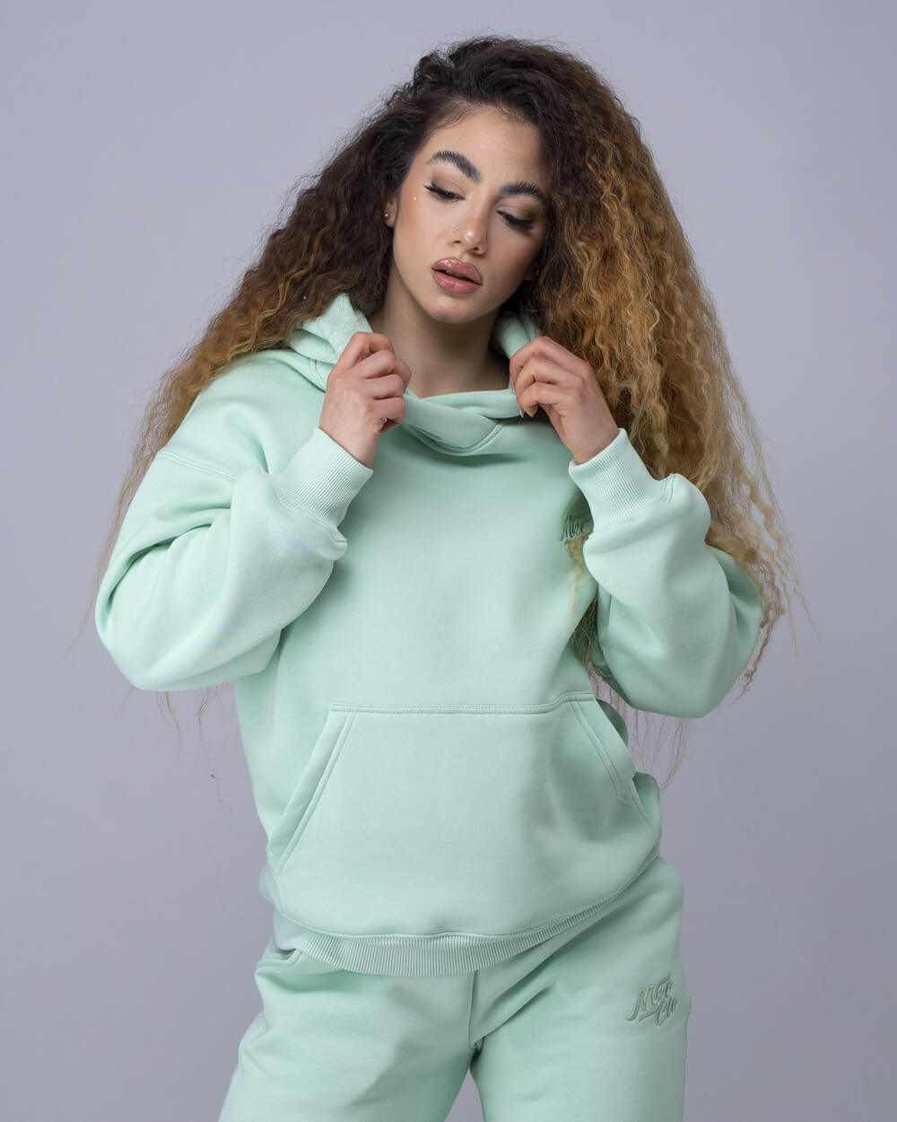 Mint Oversized Ženska Dukserica