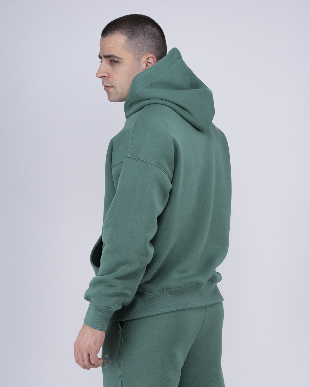 Green Oversized Muška Dukserica