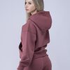 Maroon Oversized Ženska Dukserica